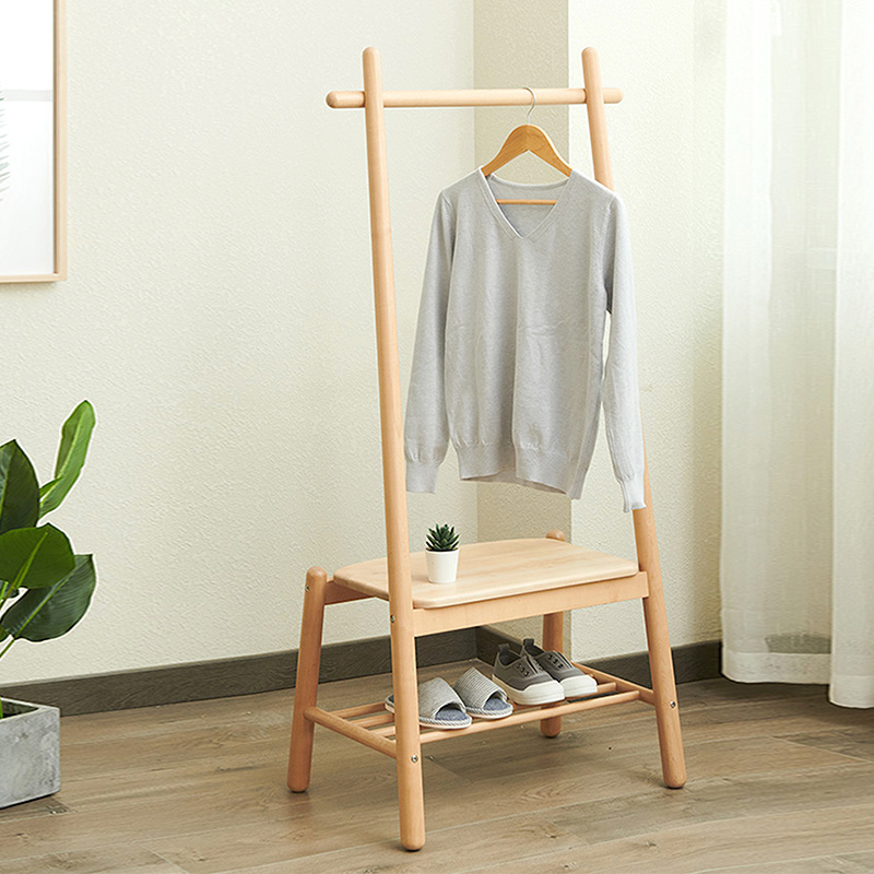 Wholesale Coat Clothes Hanging Rack Stand Bamboo Entryway Loft Coat Racks Sale