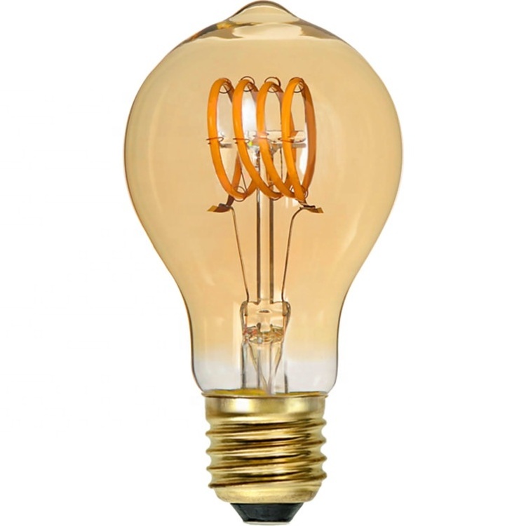 High Quality Amber Retro Edison Bulb E26 E27 B22 A60 LED Filament Bulb Energy Saver Light Bulb for Home Decorate