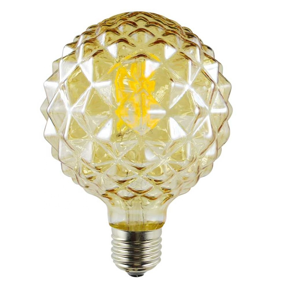 Vintage unique pineapple shape clear glass 220V G95 LED Filament Bulb