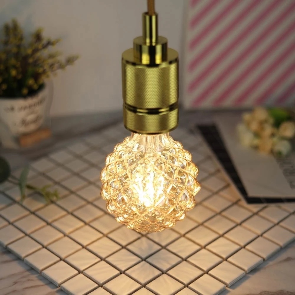 Vintage unique pineapple shape clear glass 220V G95 LED Filament Bulb