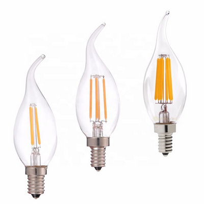 Vintage Style Dimmable  2W 4W 5W Edison Bulb E26 E27 B22 Base Clear C35 LED Filament Candle Bulb