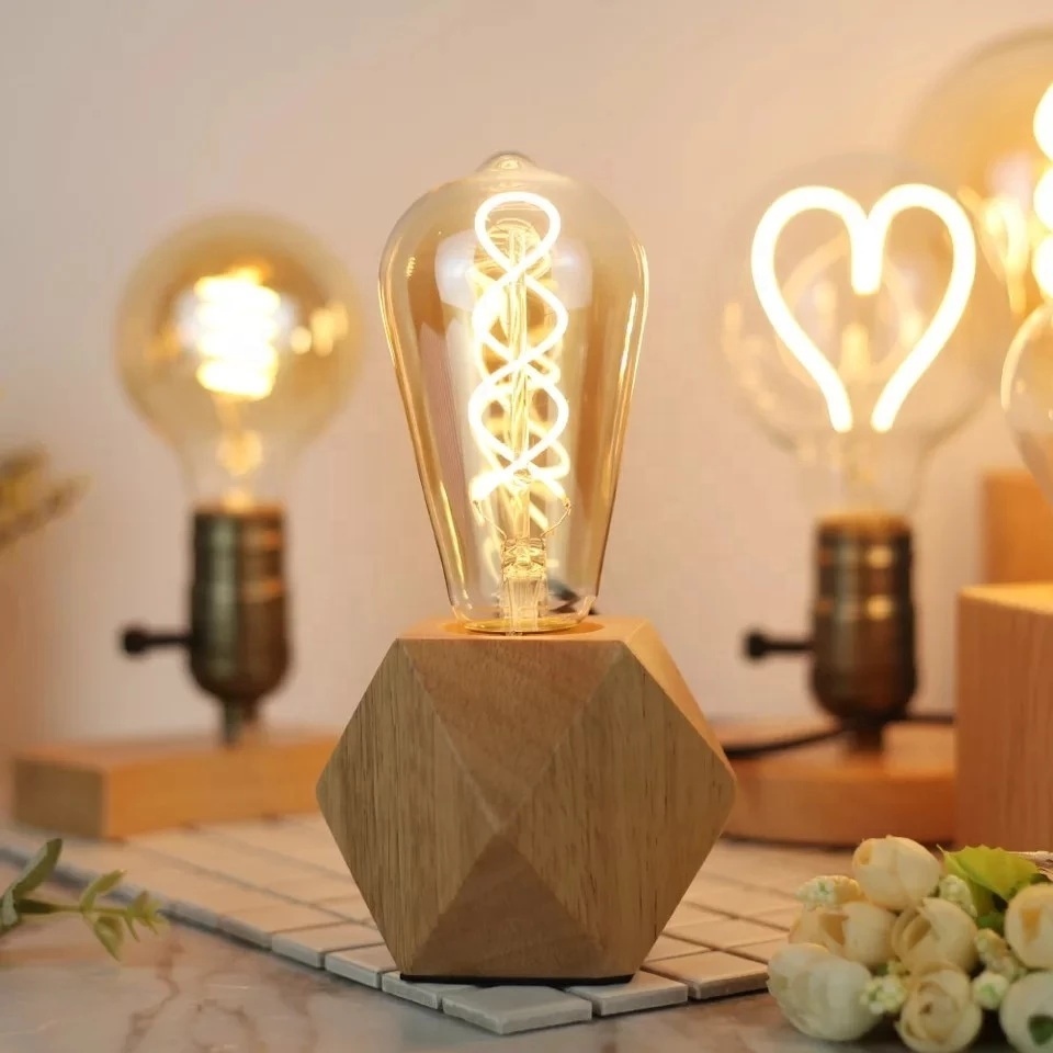 Antique Amber G125 decorative LOVE Shape curved LED filament bulb