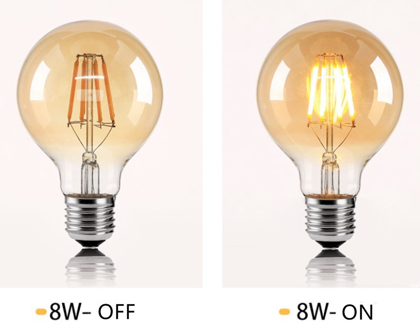 Factory Directly Supply 120V 2200K 2700K G80 Led Filament Retro Edison Light Amber Bulb