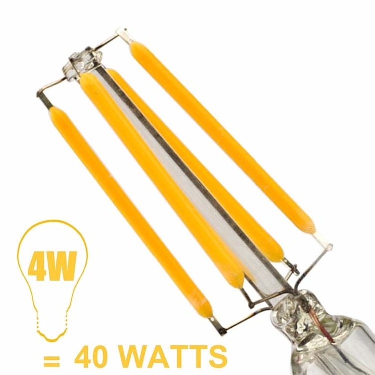 Wholesale Custom A60 60mm E26 E27 2700k 3000k 120v 220v Soft Warm White Edison Clear LED Filament Bulb LED Lights