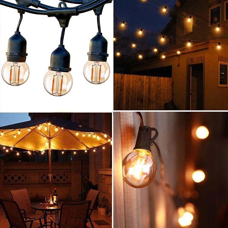 Customizable Amber Small Globe Bulb G40 2w 4w 2700k No Strobe Led Light Vintage Style Warm White Led Filament Bulb