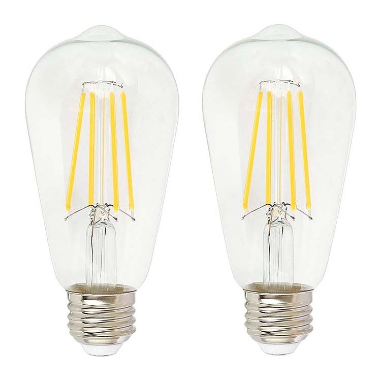 Wholesale Vintage Style 4W 5W 6W ST58  LED Lamp E26 E27 2700K 3000K 4000K 120V 220V Clear Glass LED Edison Filament Bulb