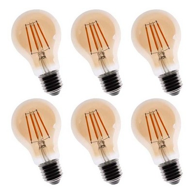 Wholesale Amber Vintage Edison E26 E27 Dimmable A60 LED Filament Bulb Decorate Light Bulb