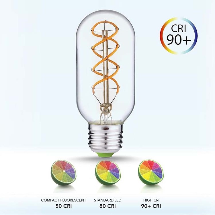 High Quality Energy Saving Decoration T45 2W 4W 2700K 4000K Clear LED  Straight Filament Light Bulb