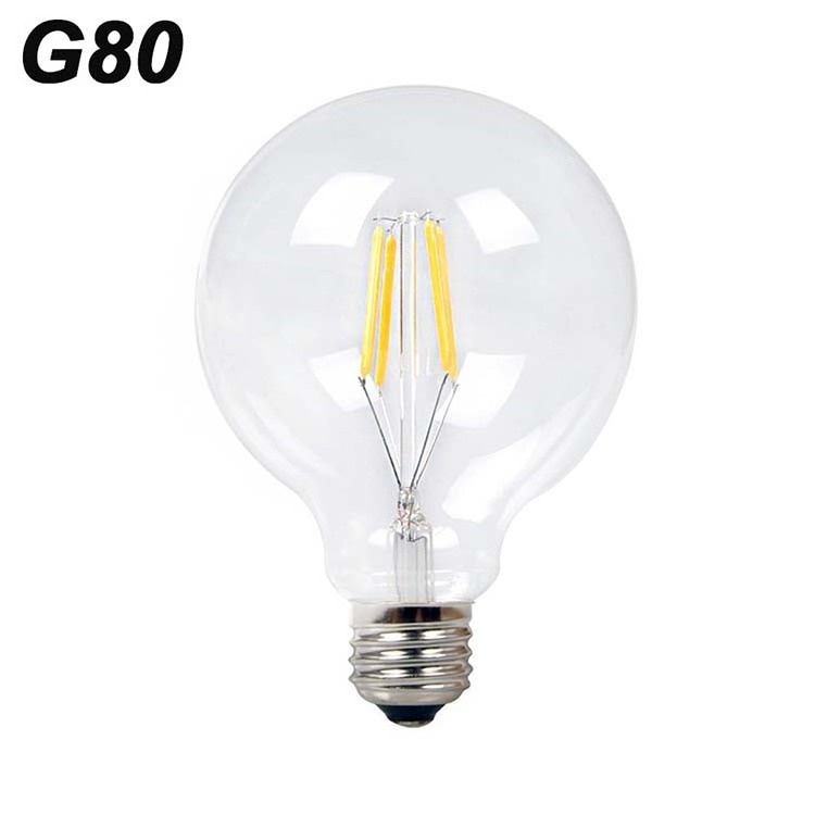 G80 Home Decorative Light E26 E27 B22 120v 220v  5w 8w Dimmable Led Filament Edison Bulb