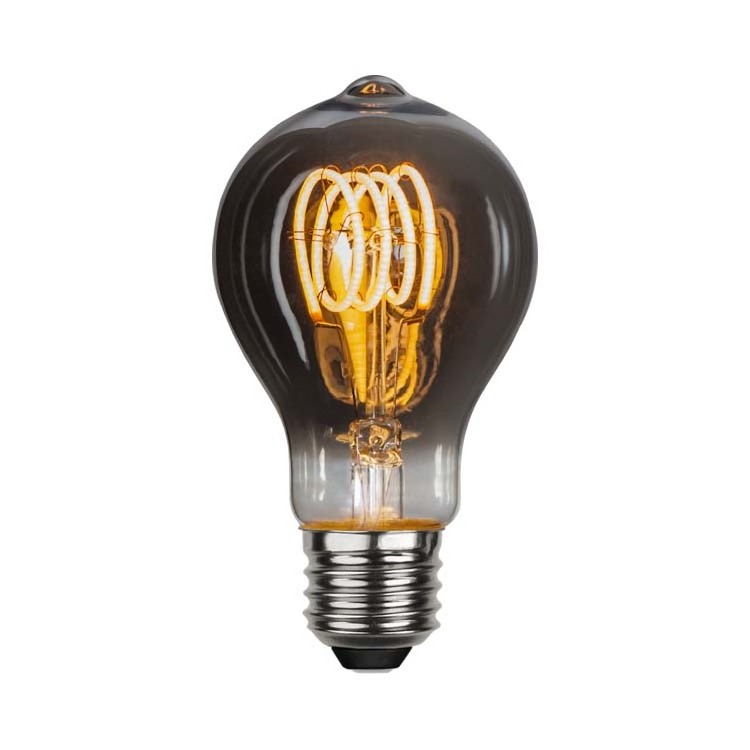 E26 E27 B22 Base A60 A19 2W 4W 5W 6W  Vintage Style Edison Bulb Smoke Gray E27 A60 LED Light Filament Bulb