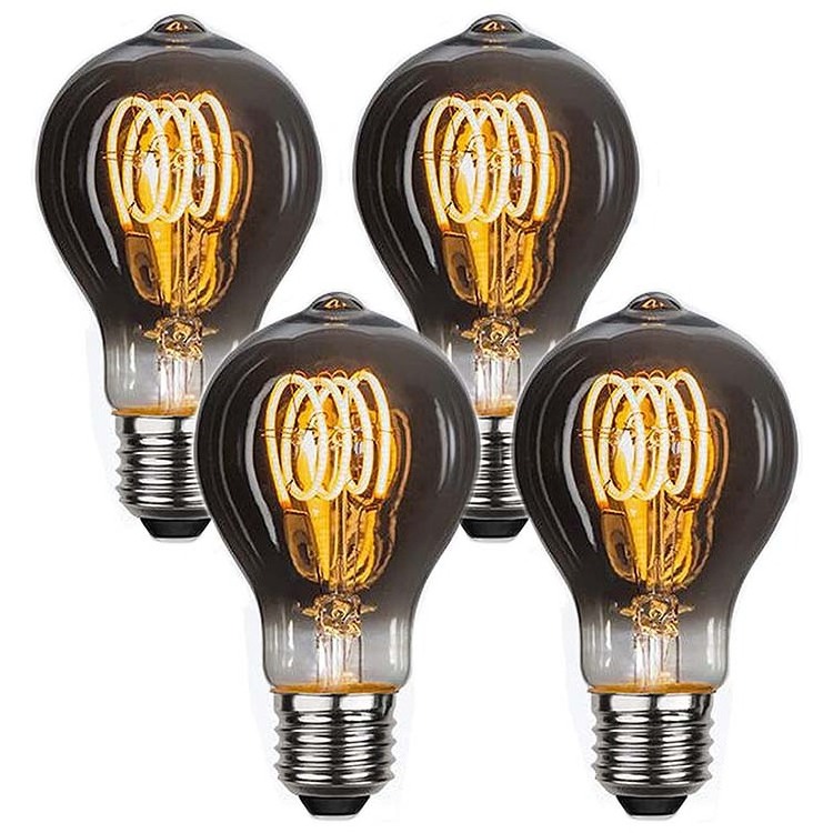 E26 E27 B22 Base A60 A19 2W 4W 5W 6W  Vintage Style Edison Bulb Smoke Gray E27 A60 LED Light Filament Bulb