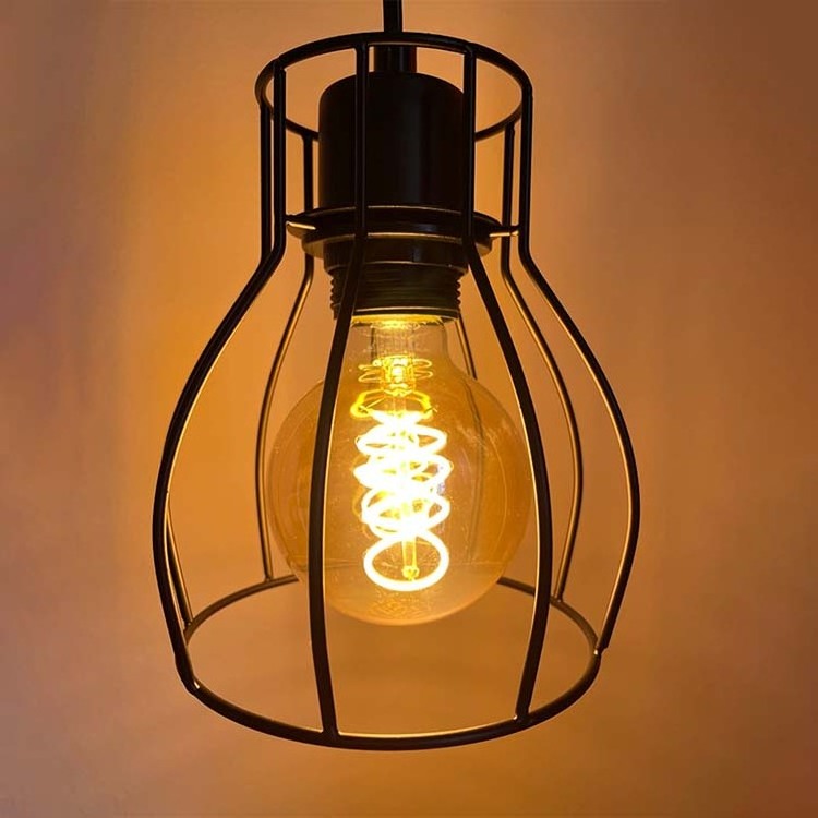 Decoration Amber 110V 220V  2200K 2700K E27 E26 G95 Edison Bulbs LED Spiral Filament Light