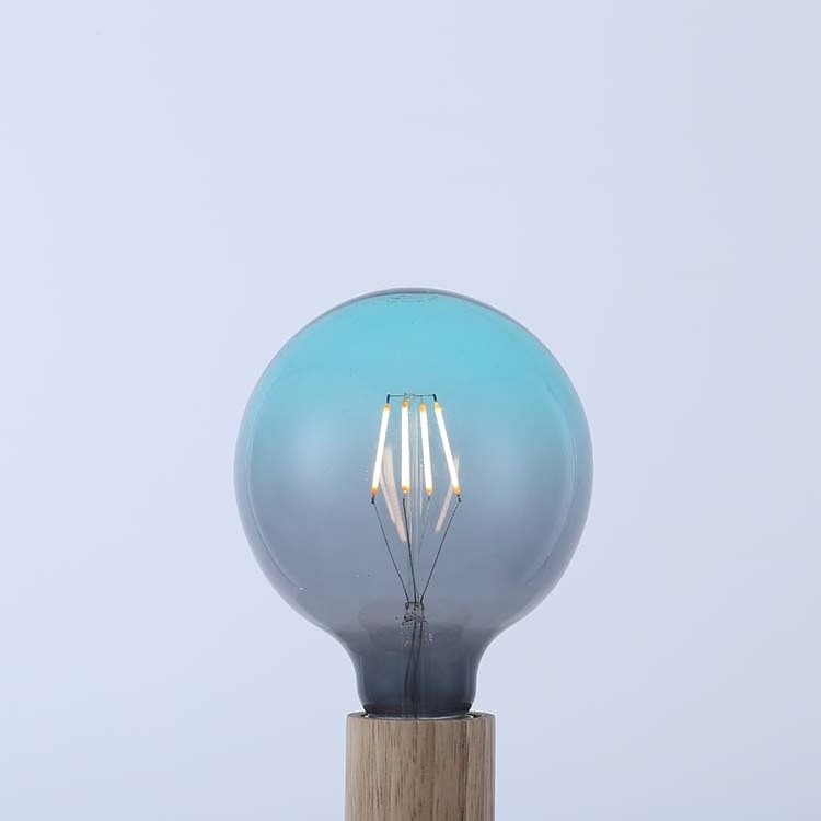 Custom Gradient Color G125 E27 E26 Colorful Globe Led Filament Bulb Light