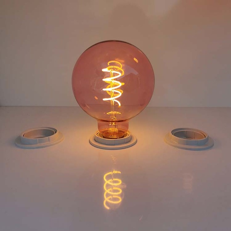 Custom Gradient Color G125 E27 E26 Colorful Globe Led Filament Bulb Light