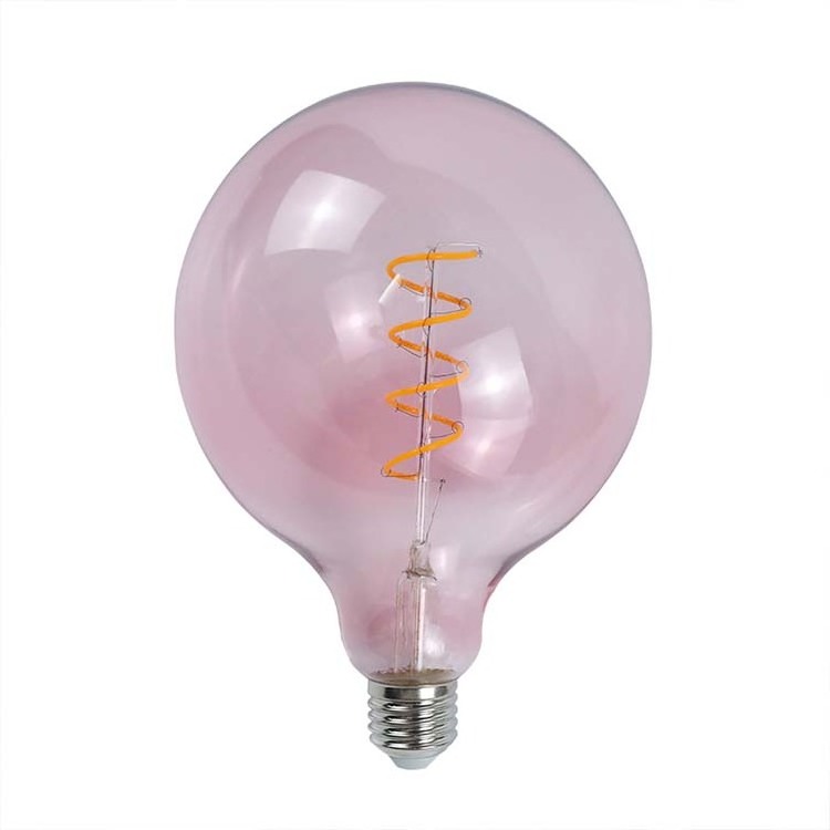 Custom Gradient Color G125 E27 E26 Colorful Globe Led Filament Bulb Light