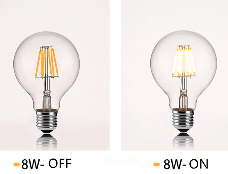 China LED Bulb G80 Decorative Light E26 E27 120v 220v 4w 5w 8w Dimmable Globe Led Filament Edison Bulb