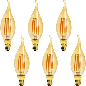 Wholesale Custom Logo LED Filament Candle Bulb C35 Clear Glass Bulb