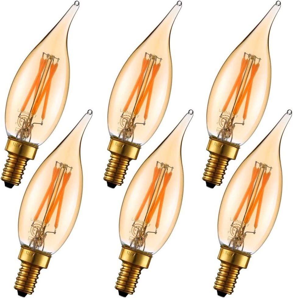 Wholesale Custom Logo LED Filament Candle Bulb C35 Clear Glass Bulb