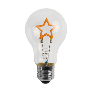 Wholesale Custom Star Glass E26 E27 Clear Cartoon Bulb LED Filament Bulb