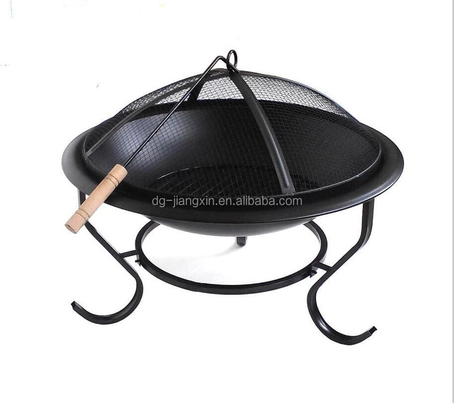 Outdoor Fire Bowl Fire Pit W/cover and Poker 2 in 1 Fire Pit BBQ Grill Fireplace Smoker Brazier Patio Heater Camping Portable