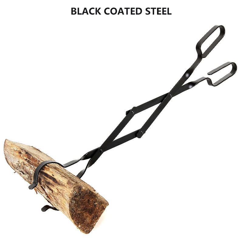 Fireplace Long tong-Foldable Outdoor Campfire Fireplace Tongs wood log grabber tong-Foldable