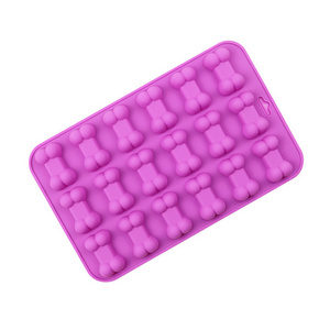 Wholesale 18 holes Dog Bone Shape silicone molds for making chocolate