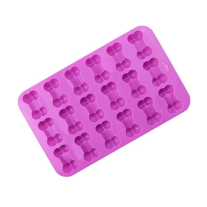 Wholesale 18 holes Dog Bone Shape silicone molds for making chocolate