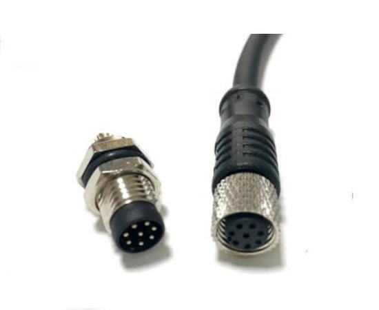 Connector M8 Connector Waterproof IP68 Waterproof M8 3pin 4 Pin 5 Pin Screw Locking Cable Connector For LED Light