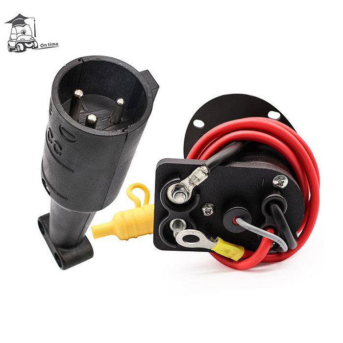 Charger Handle Plug and Receptacle Kit 48V For Club Car DS Electric Golf Carts 2000Up #101828901 1018289-01 101802101 1018021-01