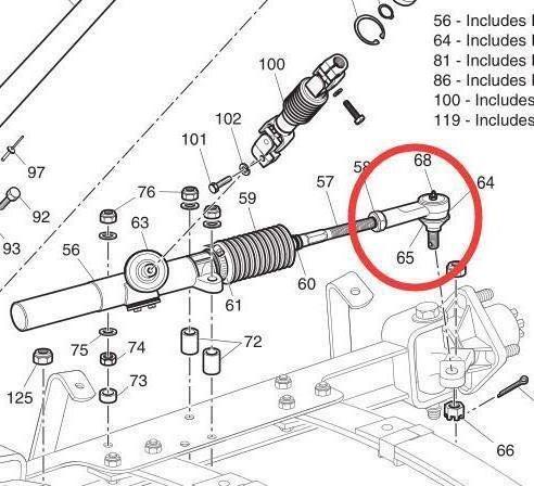 Customized Good Quality Joint/steering Outer Rod End For Golf Cart Ezgo Txt Steering Gear Parts 70695-G01 70695G01