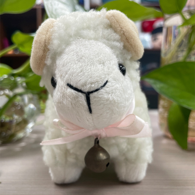 Customized Soft Standing Lamb Toy Plush Stuffed Animal Sheep Goat Toy With Key Ring