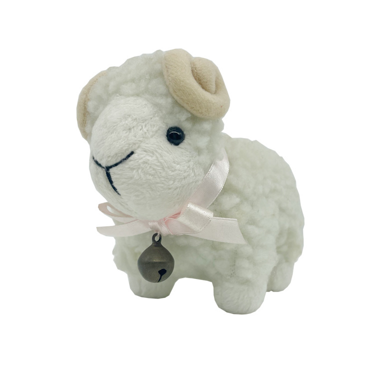 Customized Soft Standing Lamb Toy Plush Stuffed Animal Sheep Goat Toy With Key Ring