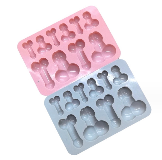 DIY 10 Cavity Funny 2 different sizes of penis mold Ice Cube Tray Mould for  Silicone Baking Novelty Bakeware Cake Chocolate