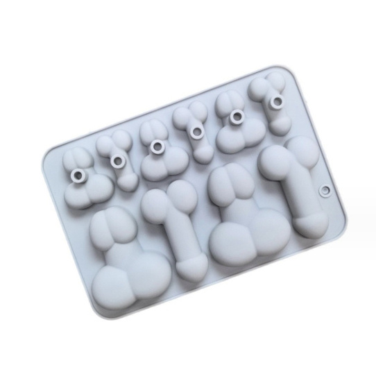 DIY 10 Cavity Funny 2 different sizes of penis mold Ice Cube Tray Mould for  Silicone Baking Novelty Bakeware Cake Chocolate