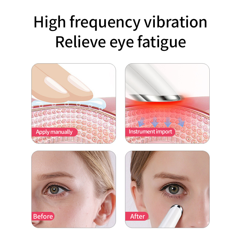 Multifunctional Home Use Eye Massager Electric Eye Care Anti-aging Waterproof Anti-puffing Red Light Therapy Eye Massage Pen