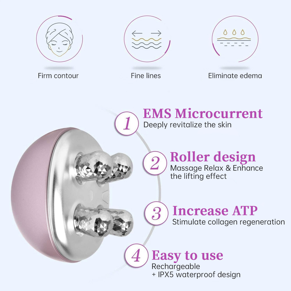 Electric V Line Face Sculpting Tightening Vibrating EMS Microcurrent Facial Toning Device Full Face Lifting Massagers