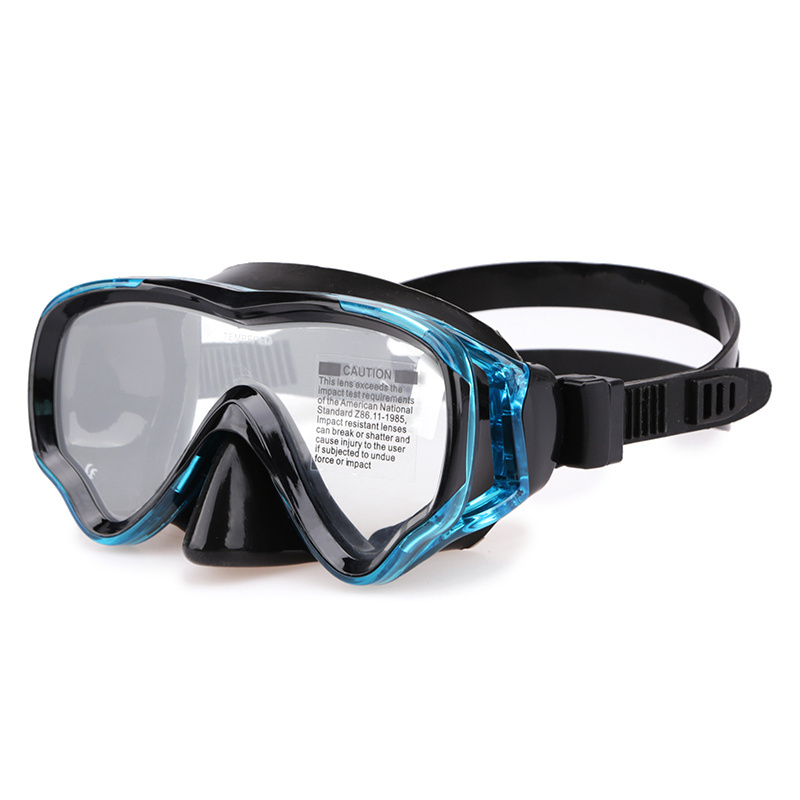 kids tempered glass single lens diving mask nose guard covered silicone swimming mask goggles