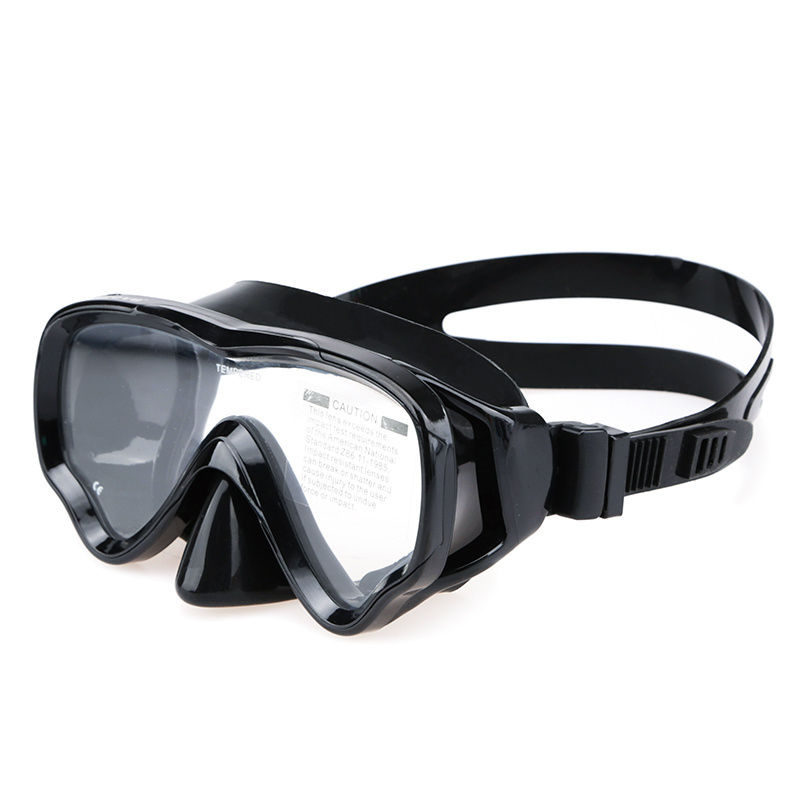 kids tempered glass single lens diving mask nose guard covered silicone swimming mask goggles