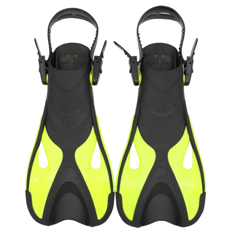 ALOMA Factory adults adjustable strap TPR+PP soft fins fipper short blade swimming snorkel fins