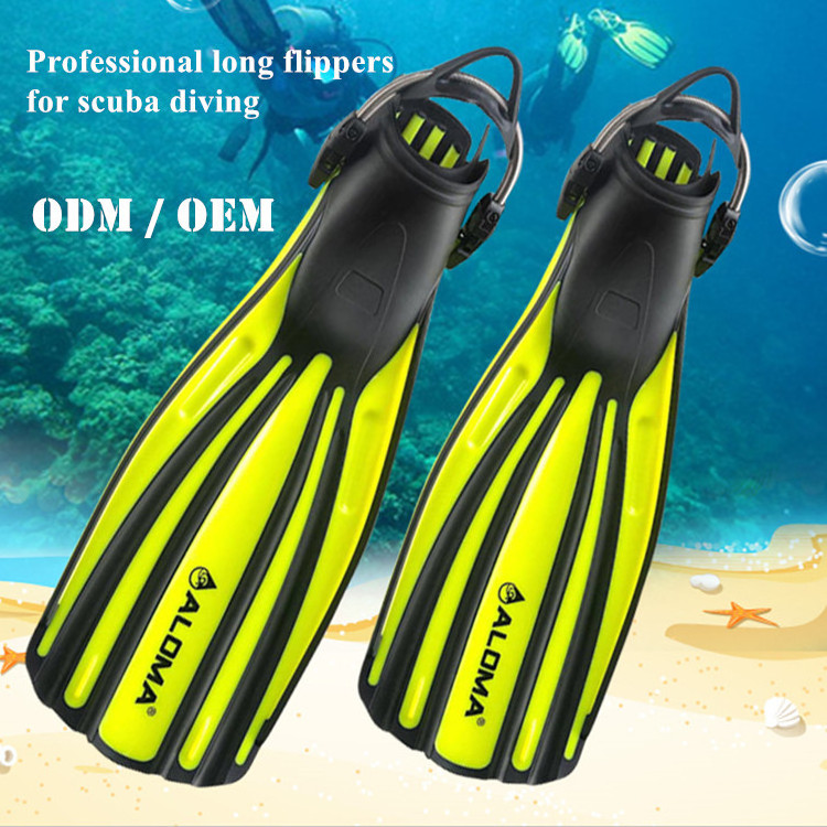 Aloma Spring strap scuba diving fins bodyboard Season Sale Swimming Fins soft TPR Diving Flippers long fins