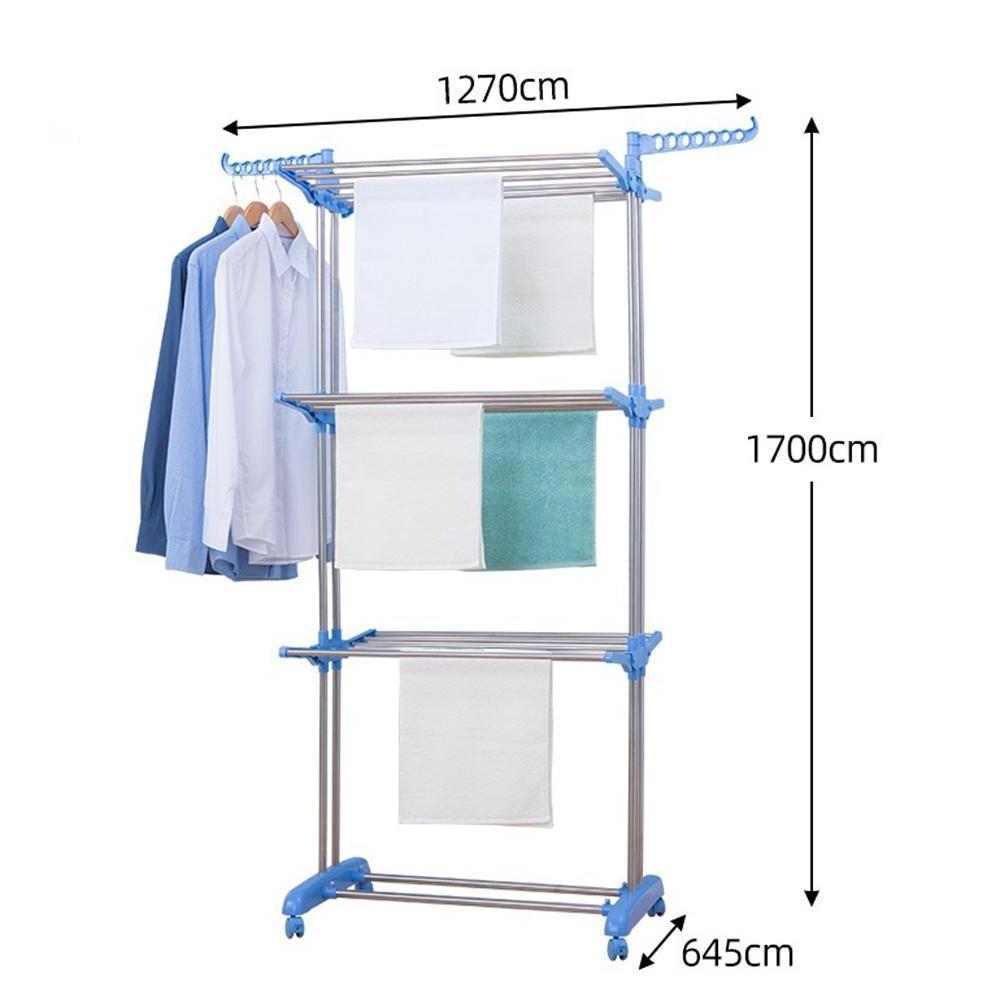 Portable Folding Stainless Steel Cloth Hanger For Shops Cloth Drying Rack