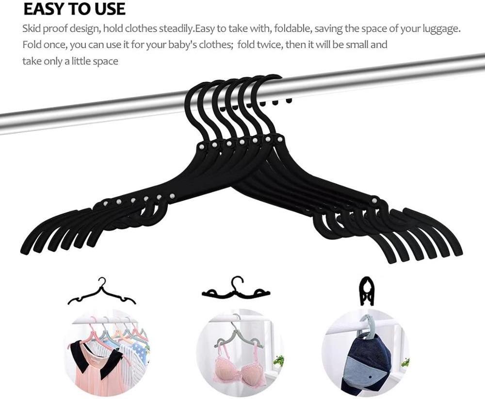 Travel Hangers - Portable Folding Clothes Hangers Travel Accessories Foldable Clothes Drying Rack for Travel