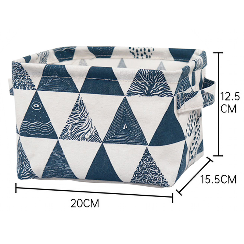 Wholesale Eco Waterproof Fabric Canvas Toy Basket Handle Foldable Closet Kitchen Storage Basket Desktop Sundries organizer