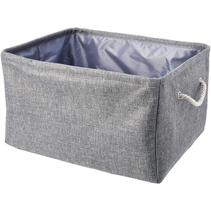 Foldable Storage Bin Closet Storage Fabric Storage Basket Container with Handles and Drawstring Toys Organizer