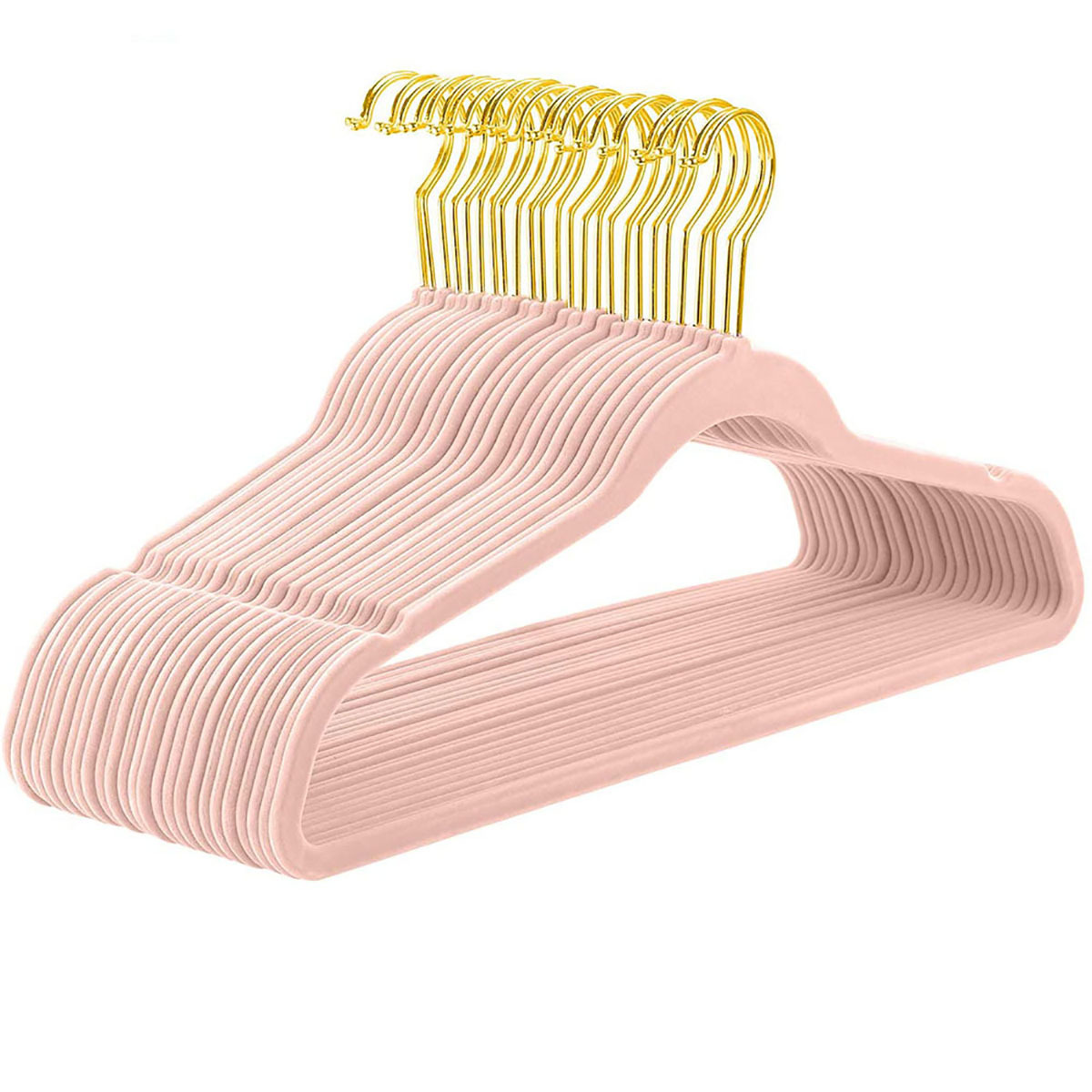 Rose beige Multi-Functional Product Non-Slip Velvet Kids Clothes hanger  Clothes coat hook display hangers