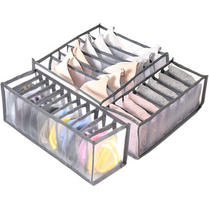 Set of 3 Underwear Drawer Organizer for Women Foldable Underwear Storage Box Organizer Closet Underwear Organizer