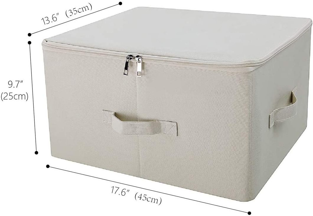 ANQI set of two  factory good quality durable washable sturdy and foldable organizer clothes storage box