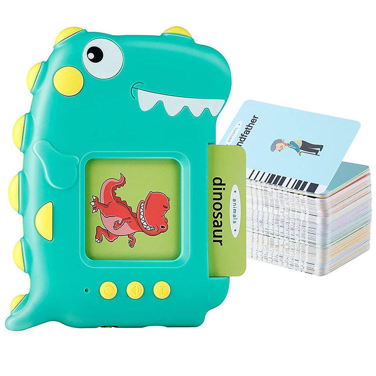 Factory wholesale dinosaur Kids Early education talking flash cards Learning Machine Toy Learning Toy Phonics Sight Words