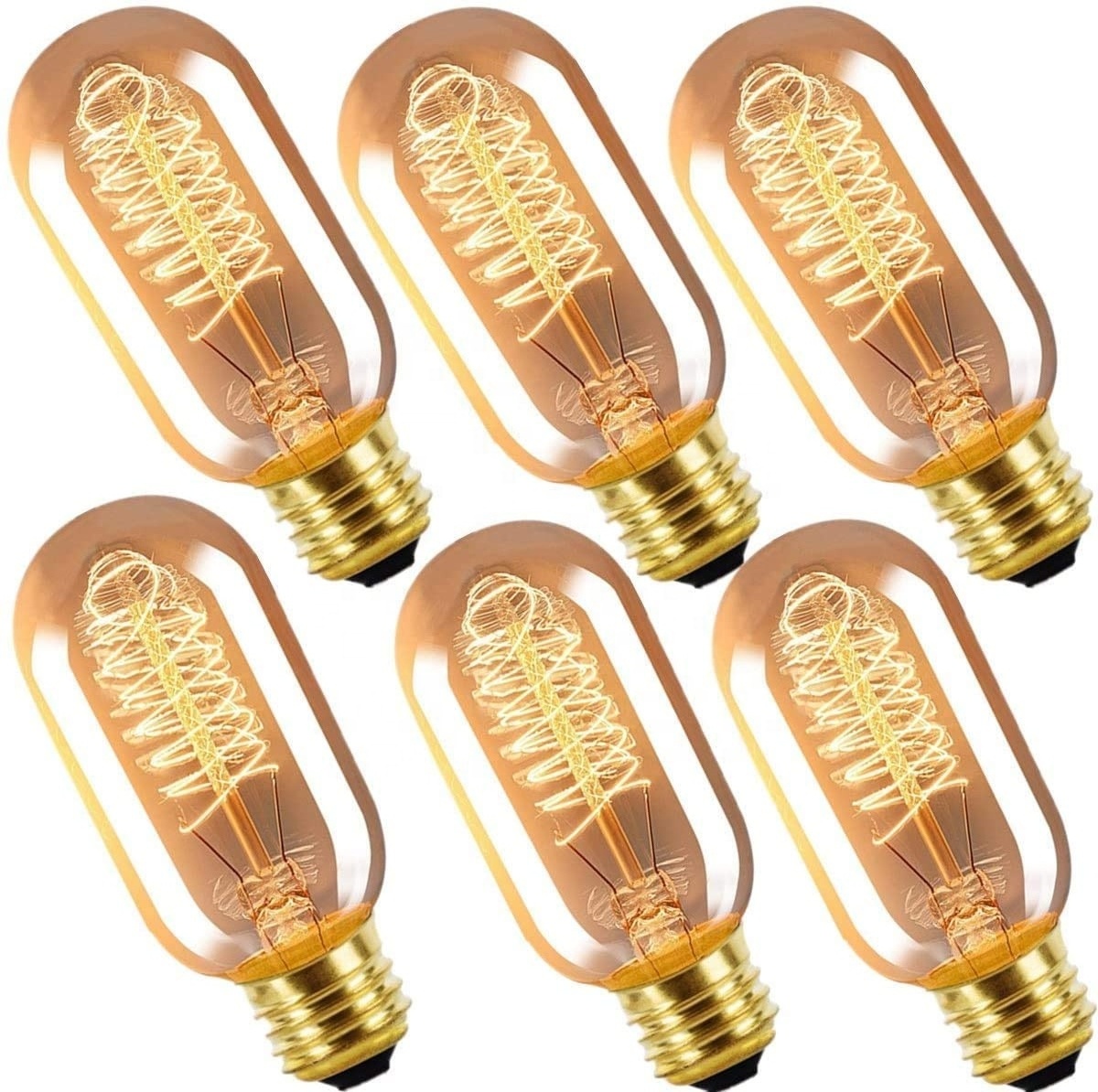 T45 E27 Retro Tubular Bulb 220V40W Edison Warm White Light Indoor Lighting Decorative Bulb