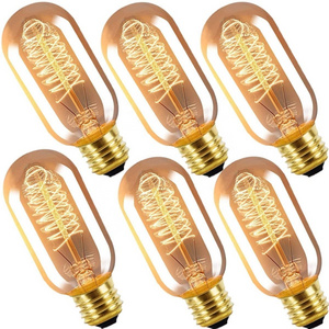 T45 E27 Retro Tubular Bulb 220V40W Edison Warm White Light Indoor Lighting Decorative Bulb